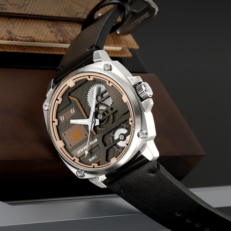 Montre Homme en Cuir Quartz™ - Olsen & Olsen