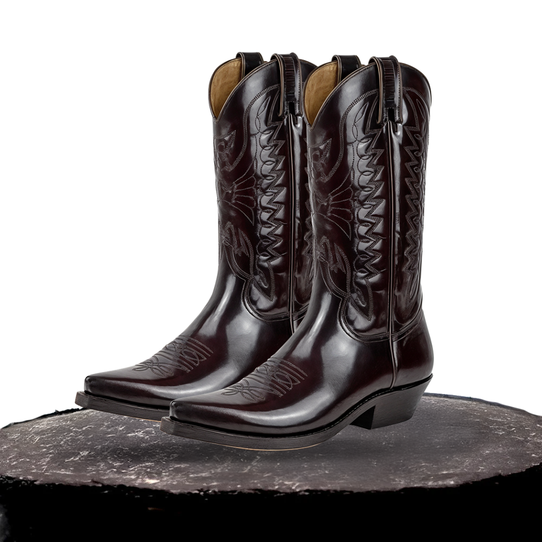 Christoffer | Bottes en cuir à talons hauts et bout pointu