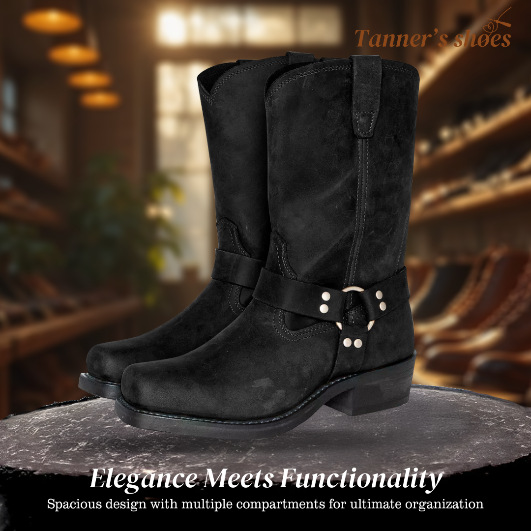 Elias | Bottes en cuir rétro mi-mollet