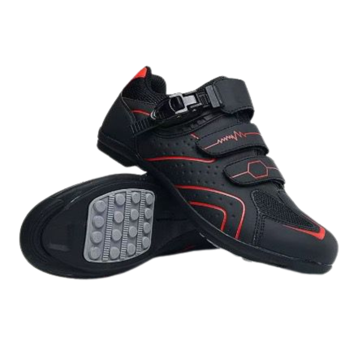 Chaussures De Cyclisme Unisexes À Boucle & Lacets