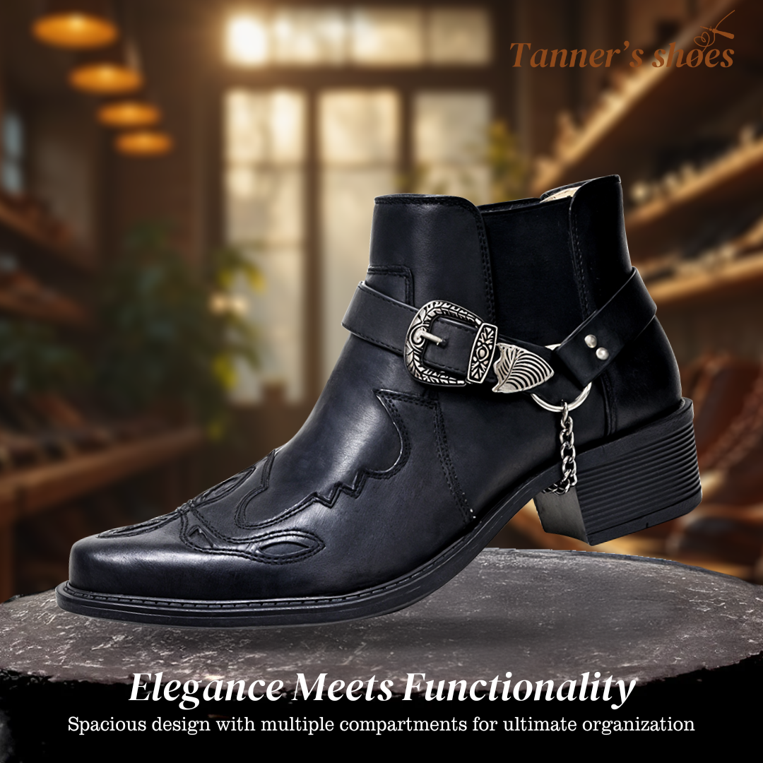 Sverre | Bottes de Cowboy à Bout Pointu avec Boucle en Chaîne