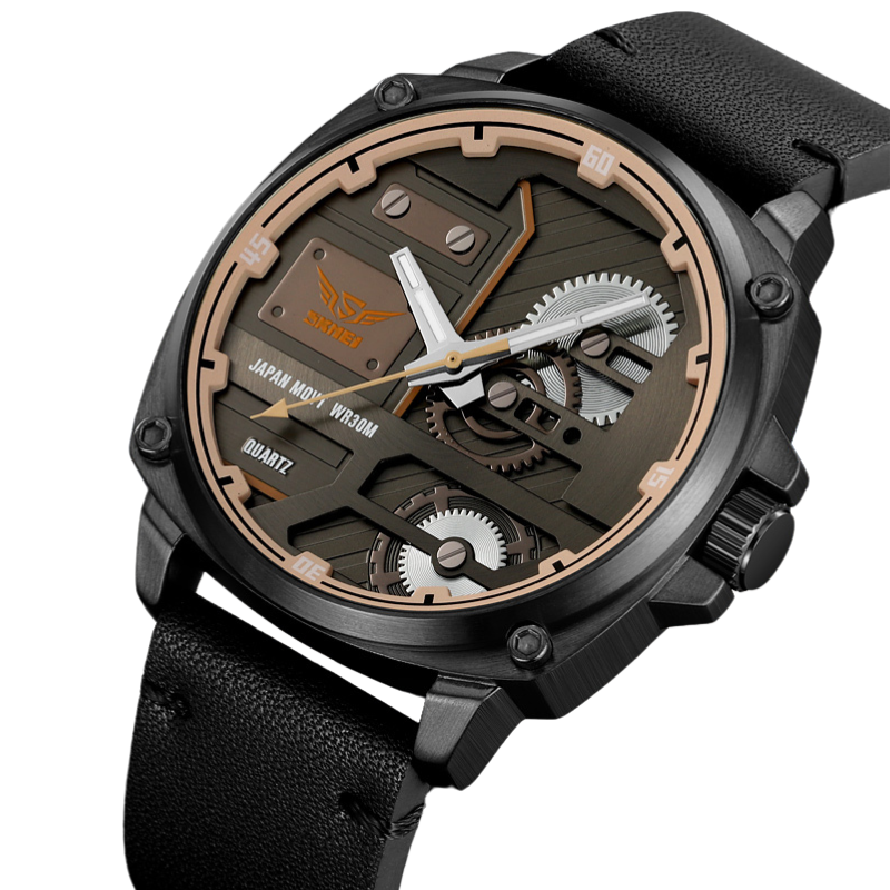 Montre Homme en Cuir Quartz™ - Olsen & Olsen