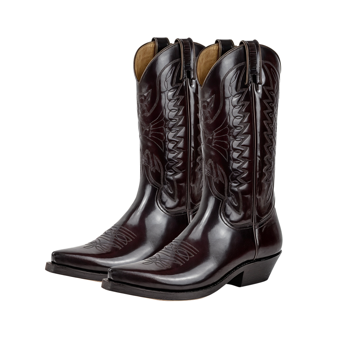 Christoffer | Bottes en cuir à talons hauts et bout pointu