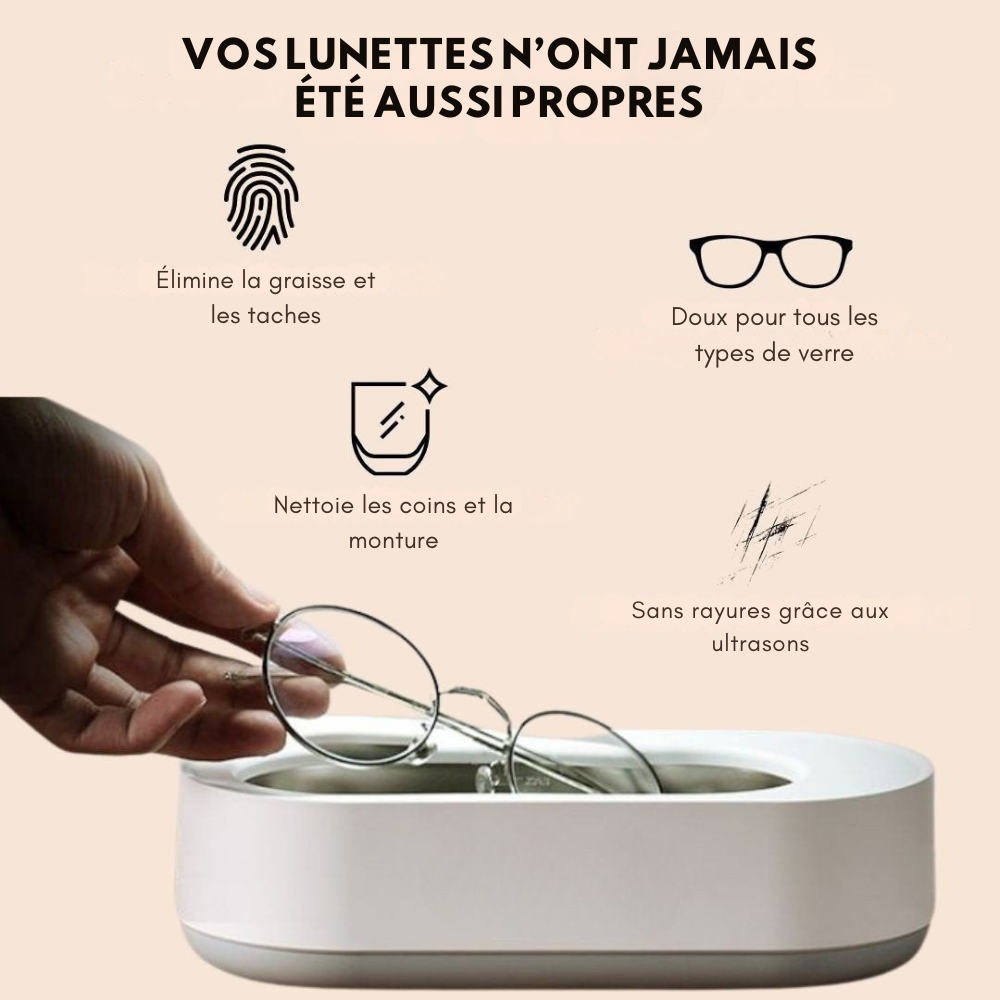 OptiClair® | Nettoyeur à Ultrasons pour Lunettes