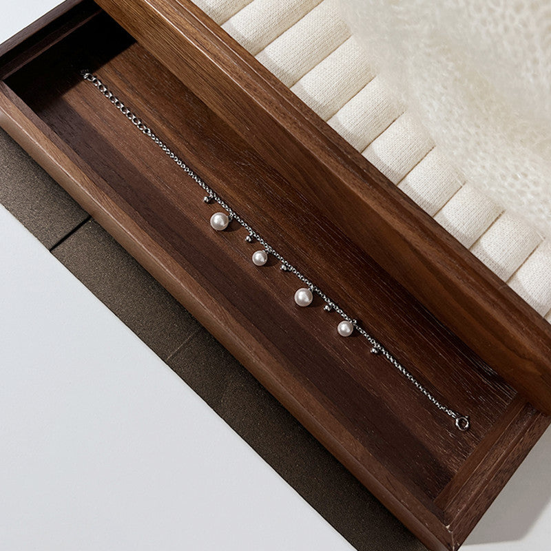 Bracelet effet perles d'eau douce en Argent