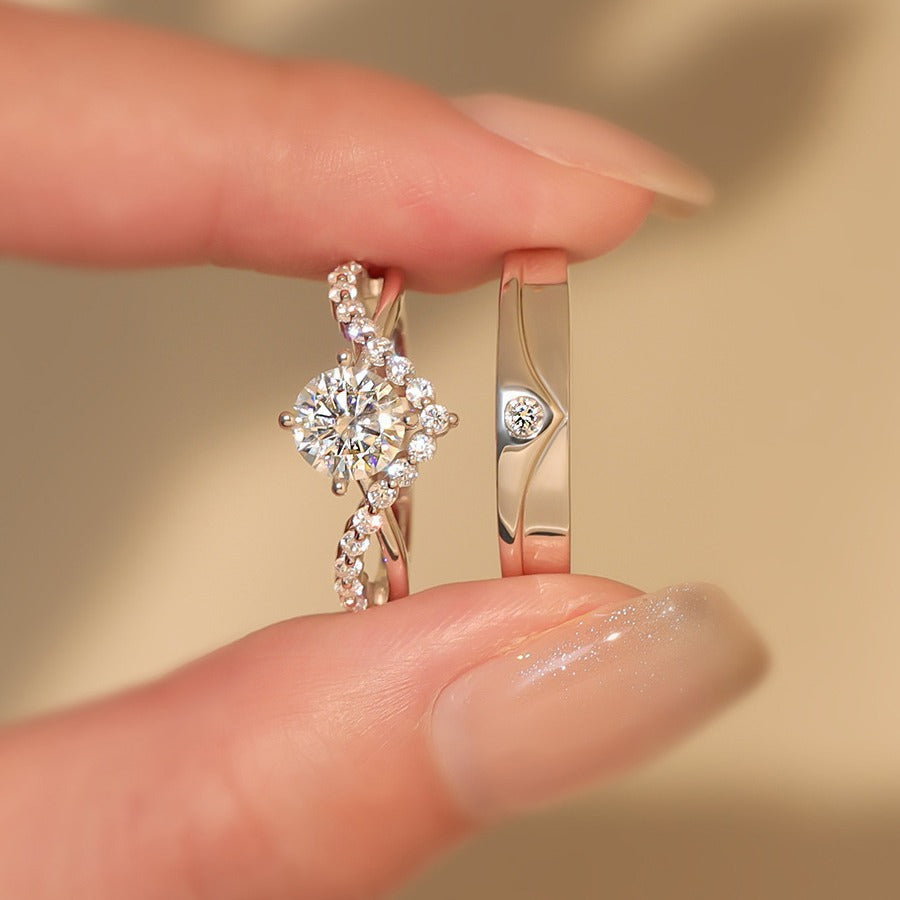 Elric Amora – Ensemble de Bagues de Couple en Or