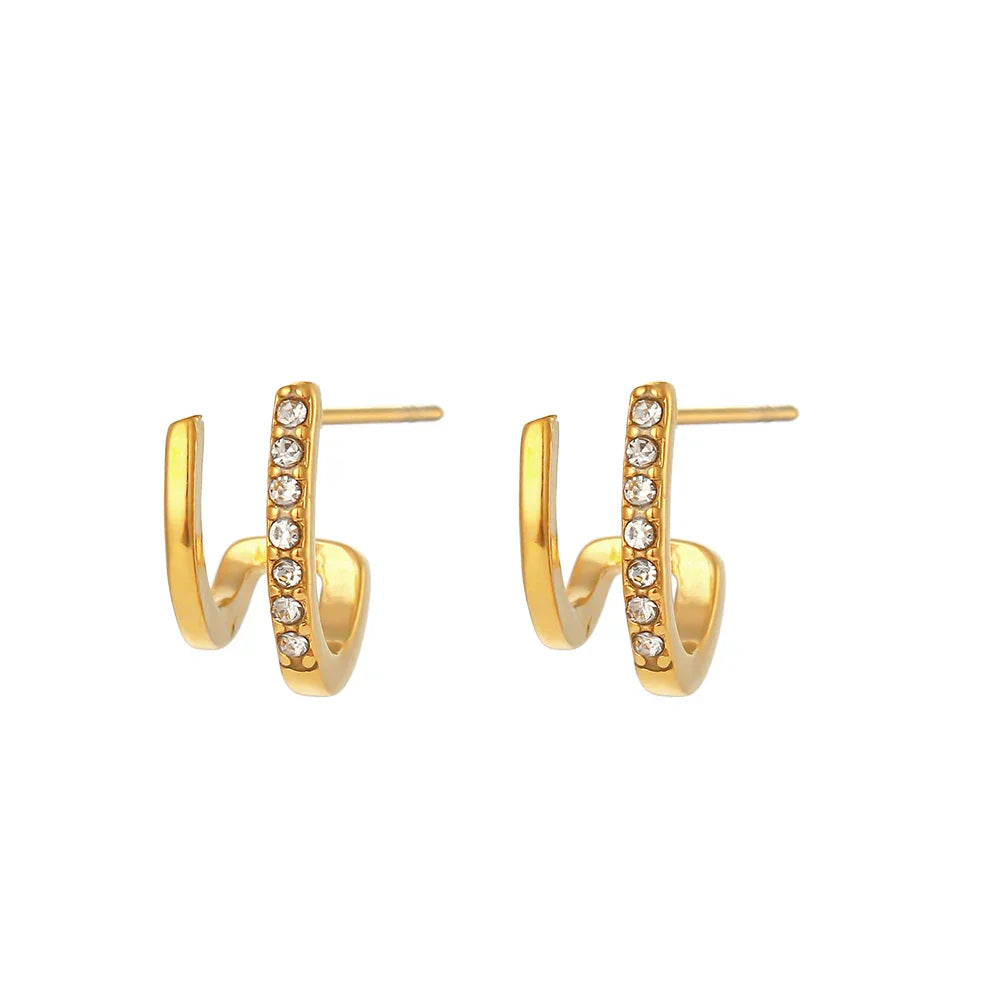 VICTORIA™ | Boucles d’Oreilles Double Rangée