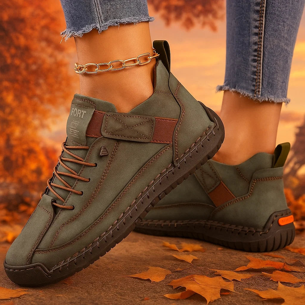 Yani - Baskets Confort Orthopédique Vert foncé