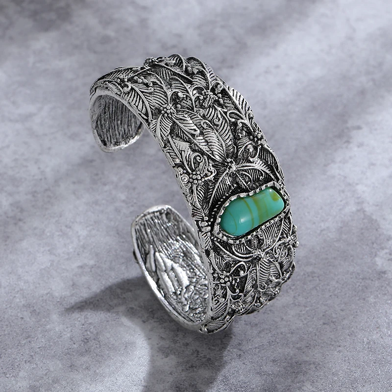 Bracelet en argent turquoise vintage