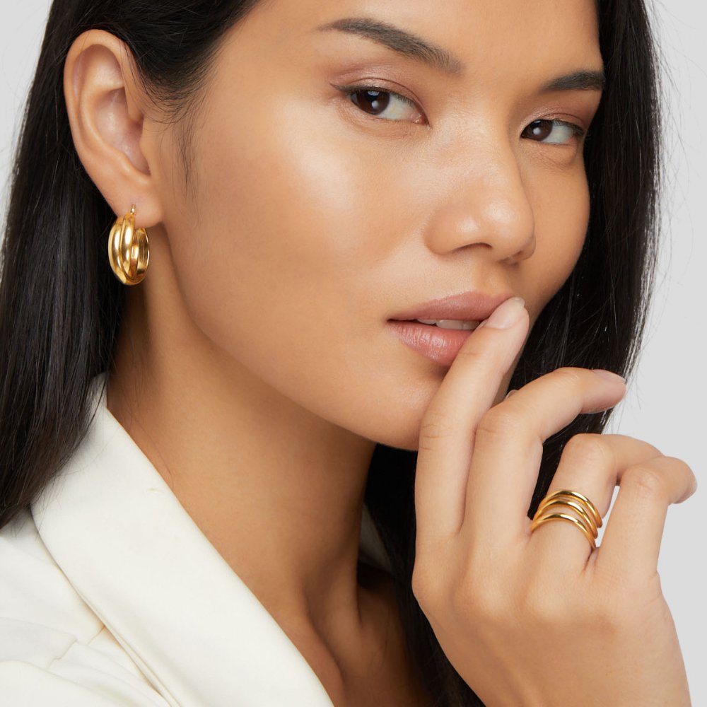 Kiya Bague en or superposée