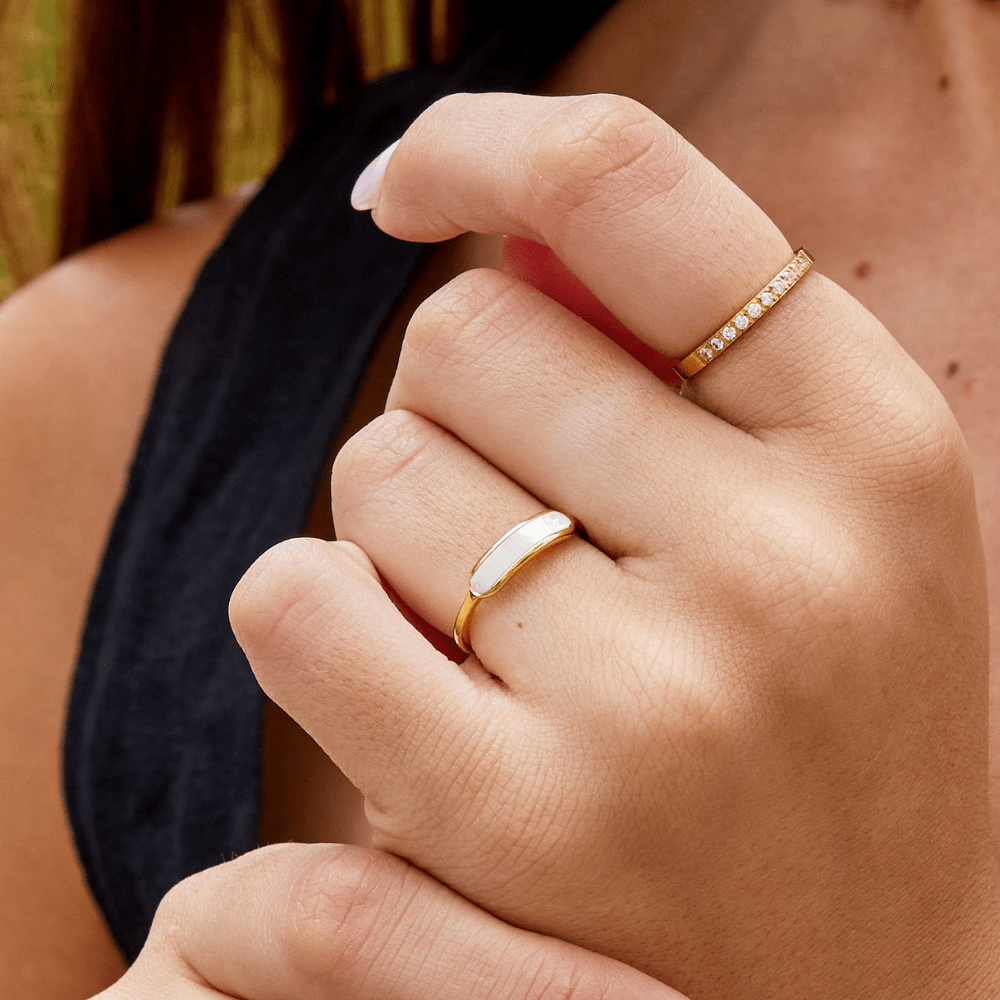 Bague Maya Pearl White