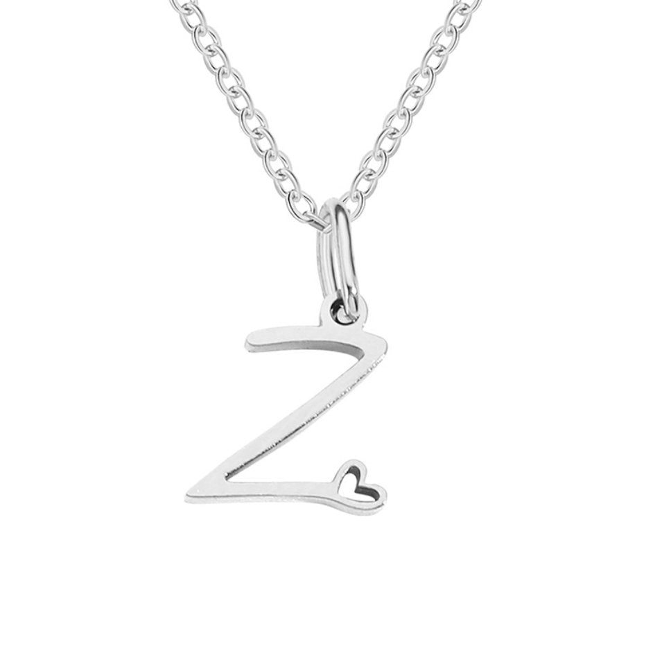 Collier en Cœur avec Lettre en Argent
