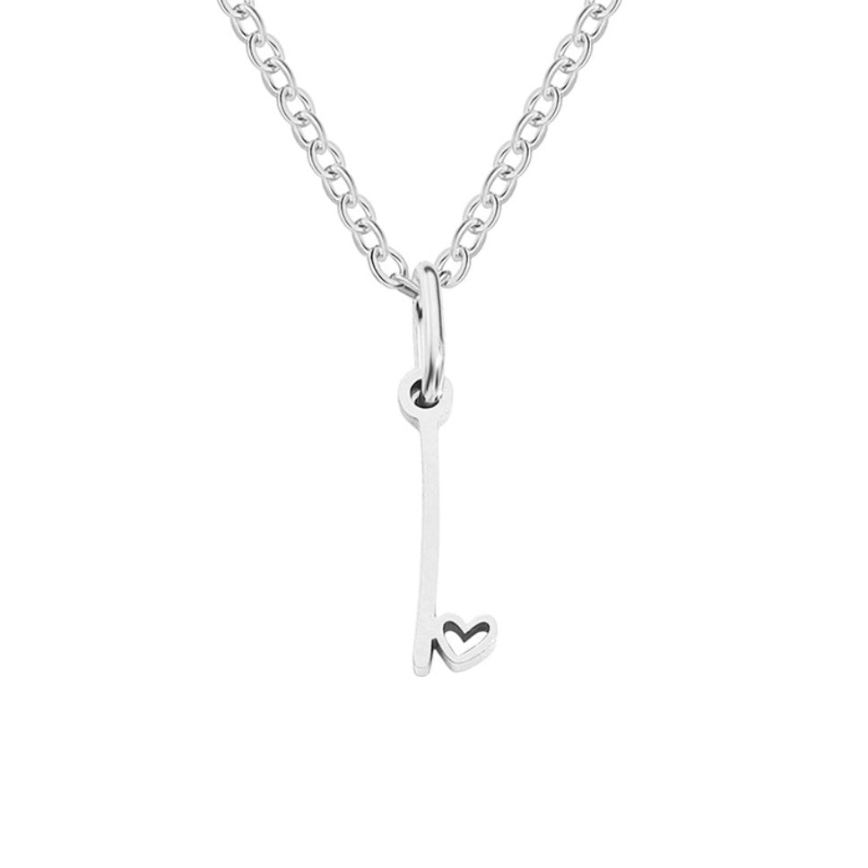 Collier en Cœur avec Lettre en Argent