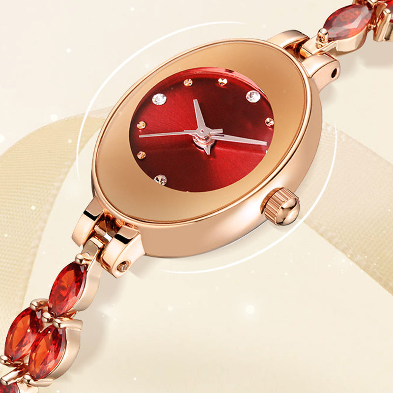 Montre-bracelet KAYSI avec zircon coloré pour femmes