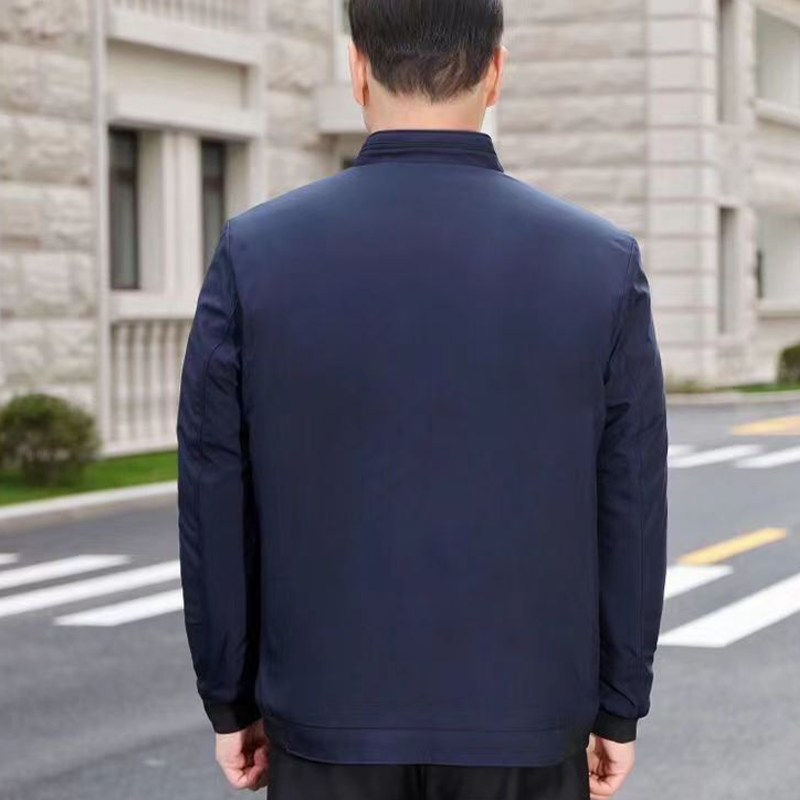 Veste zippée chaude unie pour homme – 💪 Anti-froissement, coupe-vent, imperméable à la pluie et à la neige !