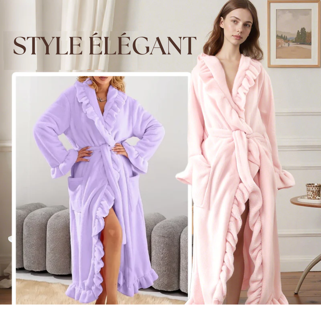 Peignoir à Tissu Ultra-Doux, Élégance & Confort Quotidien