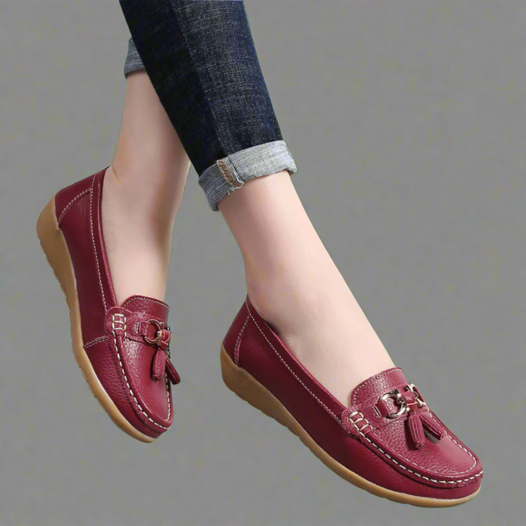 Adeltraut™ Mocassins en cuir confortables faits à la main