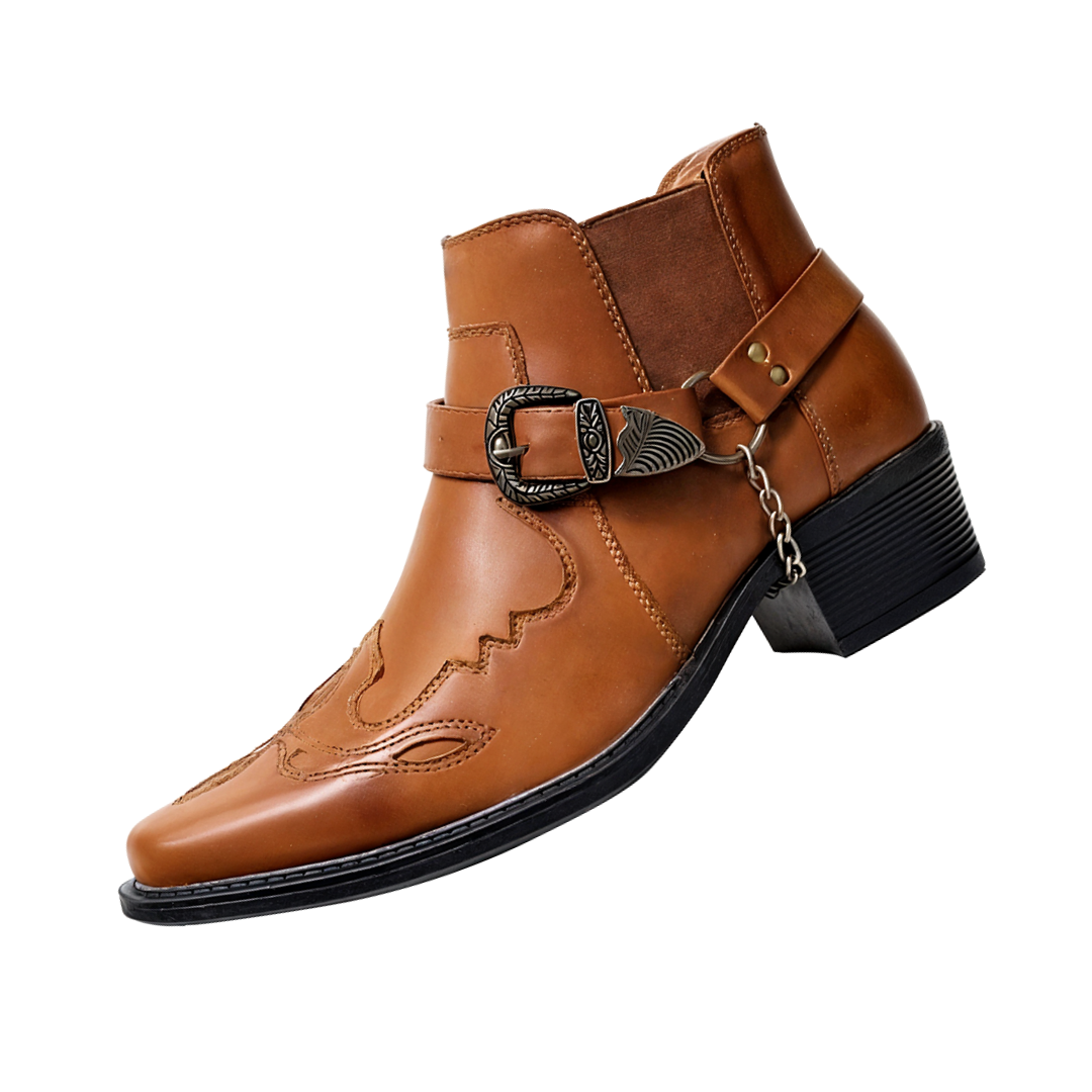Sverre | Bottes de Cowboy à Bout Pointu avec Boucle en Chaîne