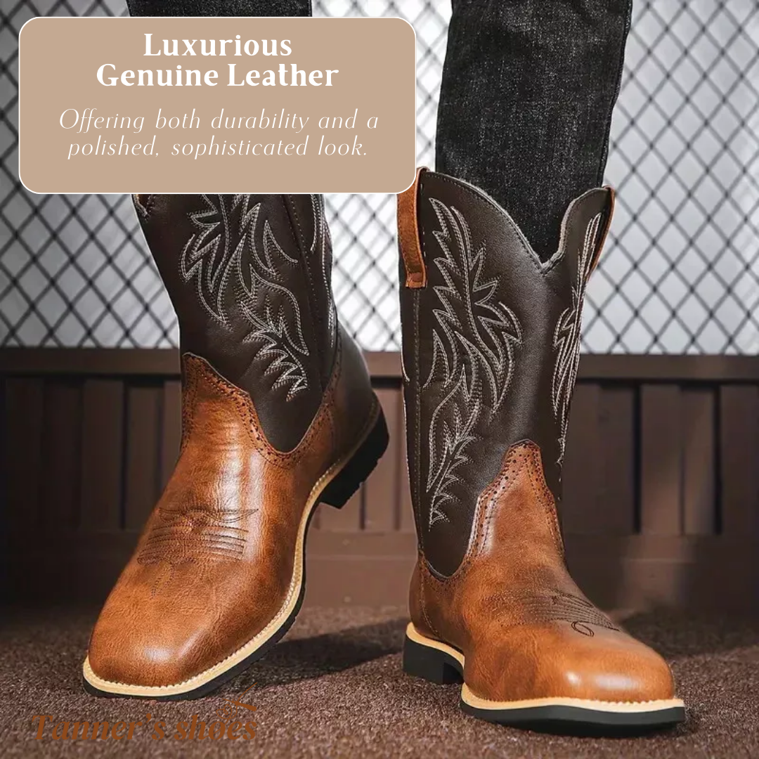 Henning | Bottes de cowboy brodées mi-mollet