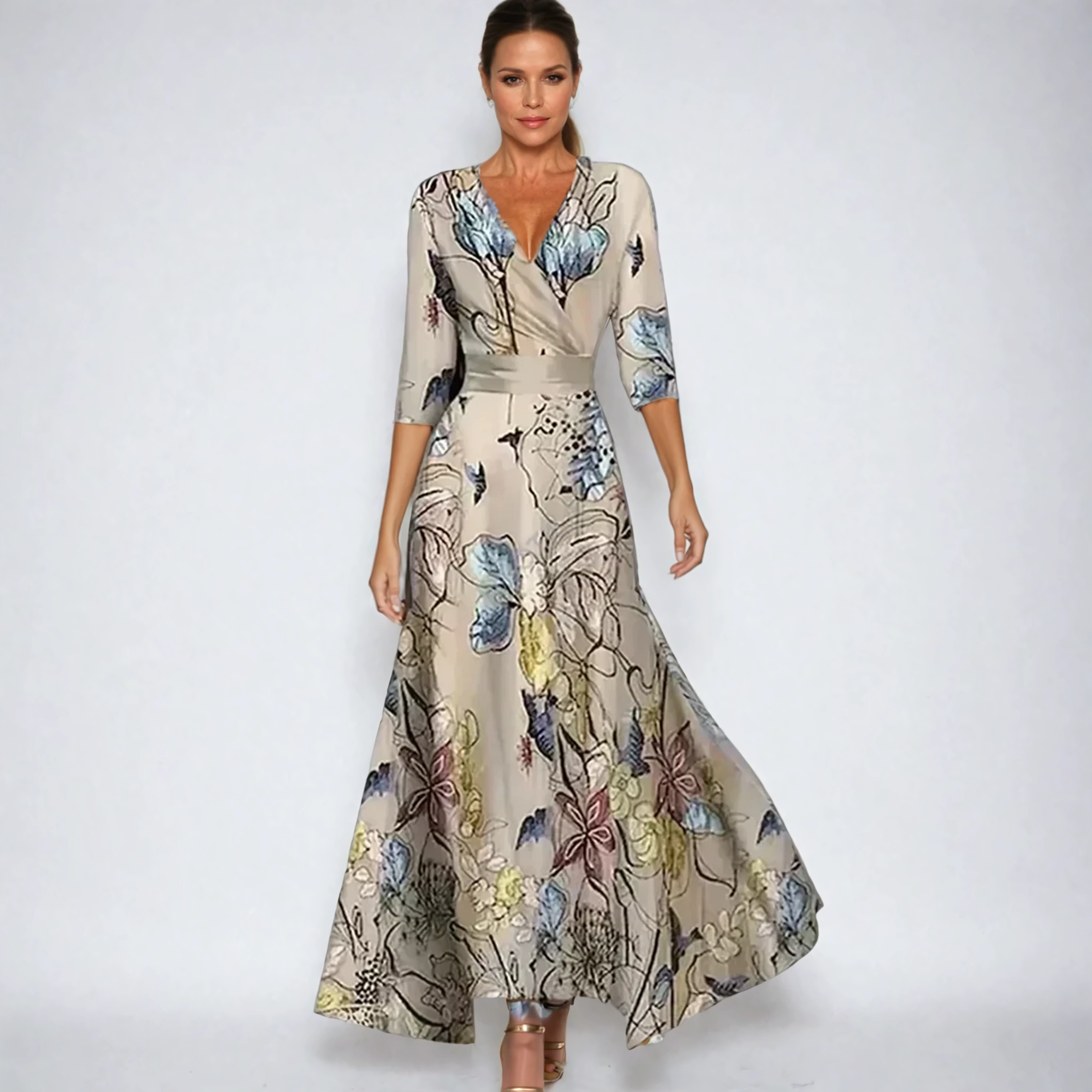 Emily | Floral Flare Robe