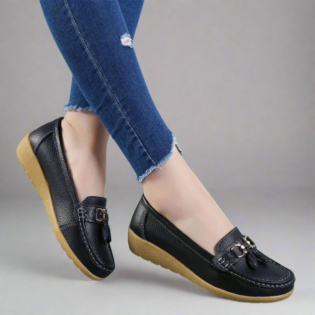 Adeltraut™ Mocassins en cuir confortables faits à la main