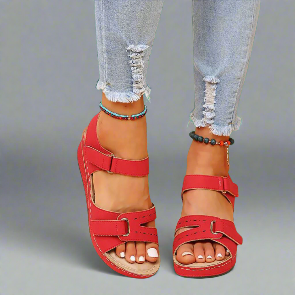 Gudula™ Sandales élégantes en matériau premium doux pour des journées d'été sans douleur