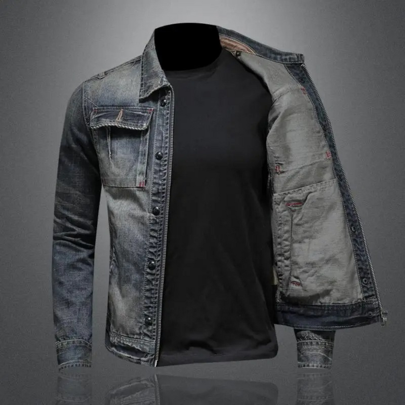 WALTER | VESTE EN DENIM STONEWASH CLASSIQUE AVEC UNE TOUCHE INTEMPORELLE
