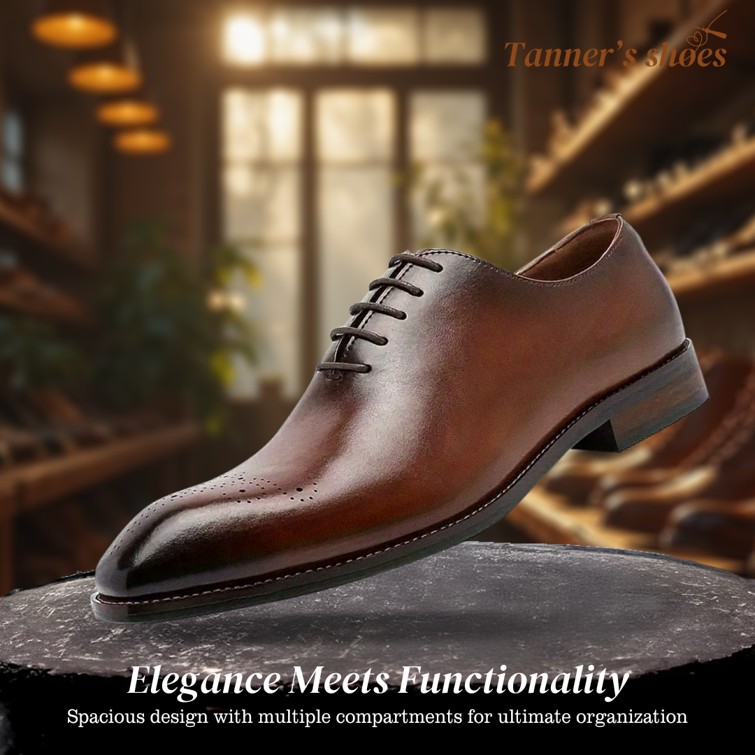 Ashton | Chaussures Oxford à Bout Ronde effet Cuir de Vache