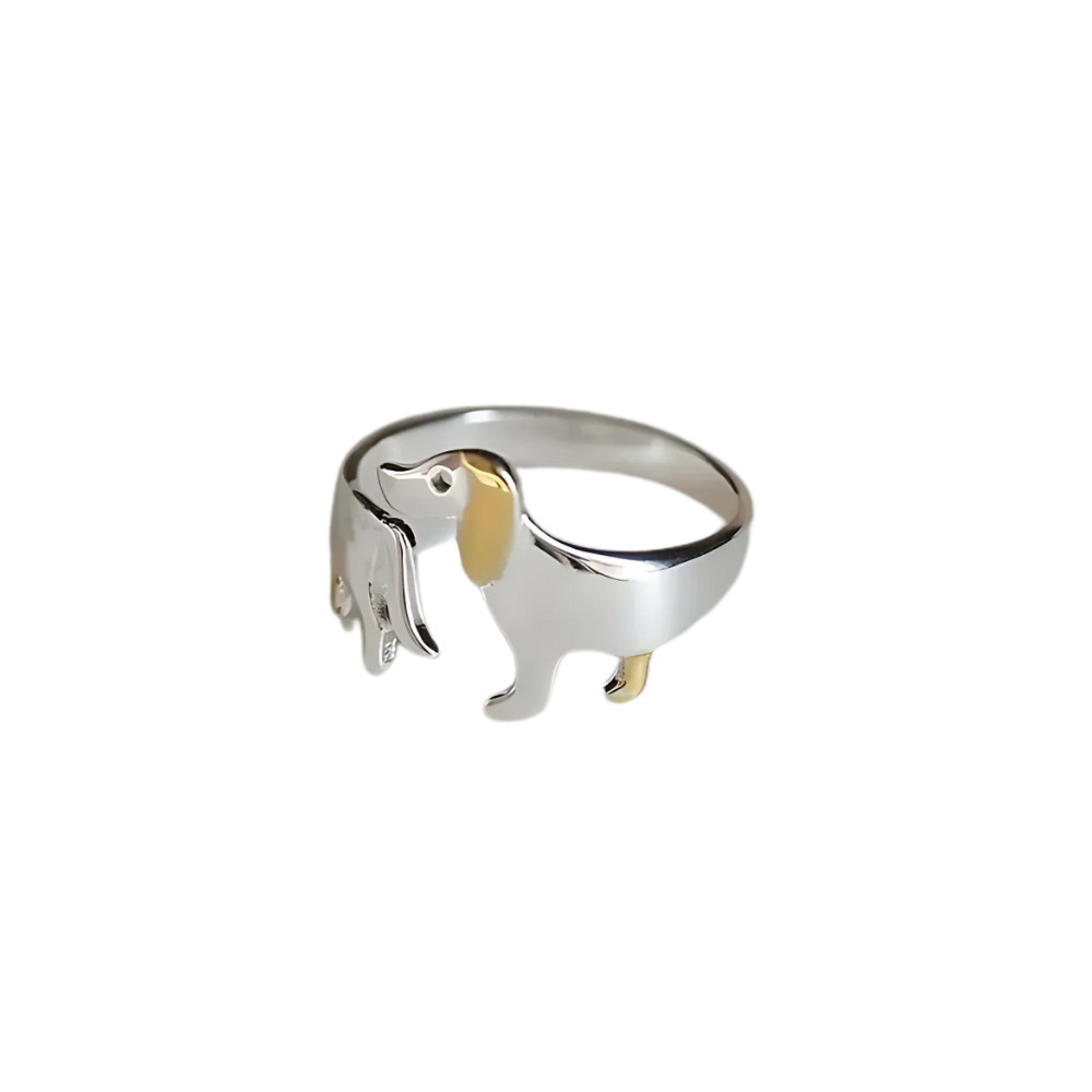 REYA – Bague Dackel réglable en argent 925