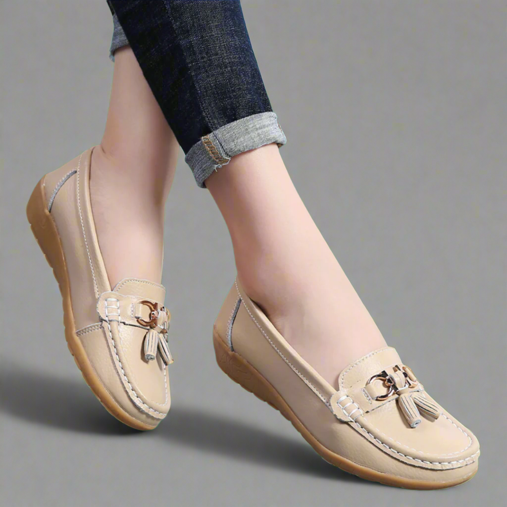 Adeltraut™ Mocassins en cuir confortables faits à la main