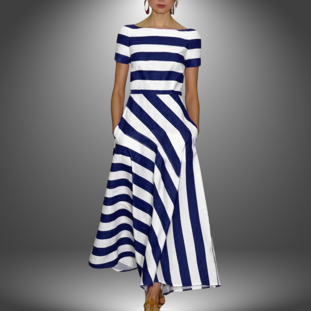 Natalia | Artisan Striped Maxi Dress