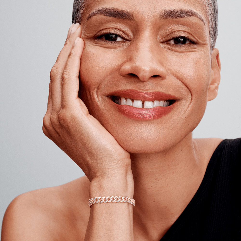 Bracelet Cubain en Moissanite | Or