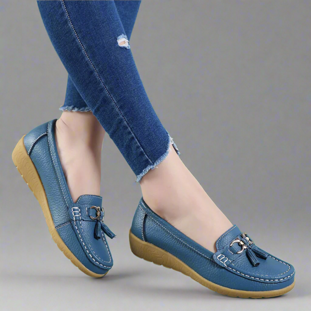 Adeltraut™ Mocassins en cuir confortables faits à la main