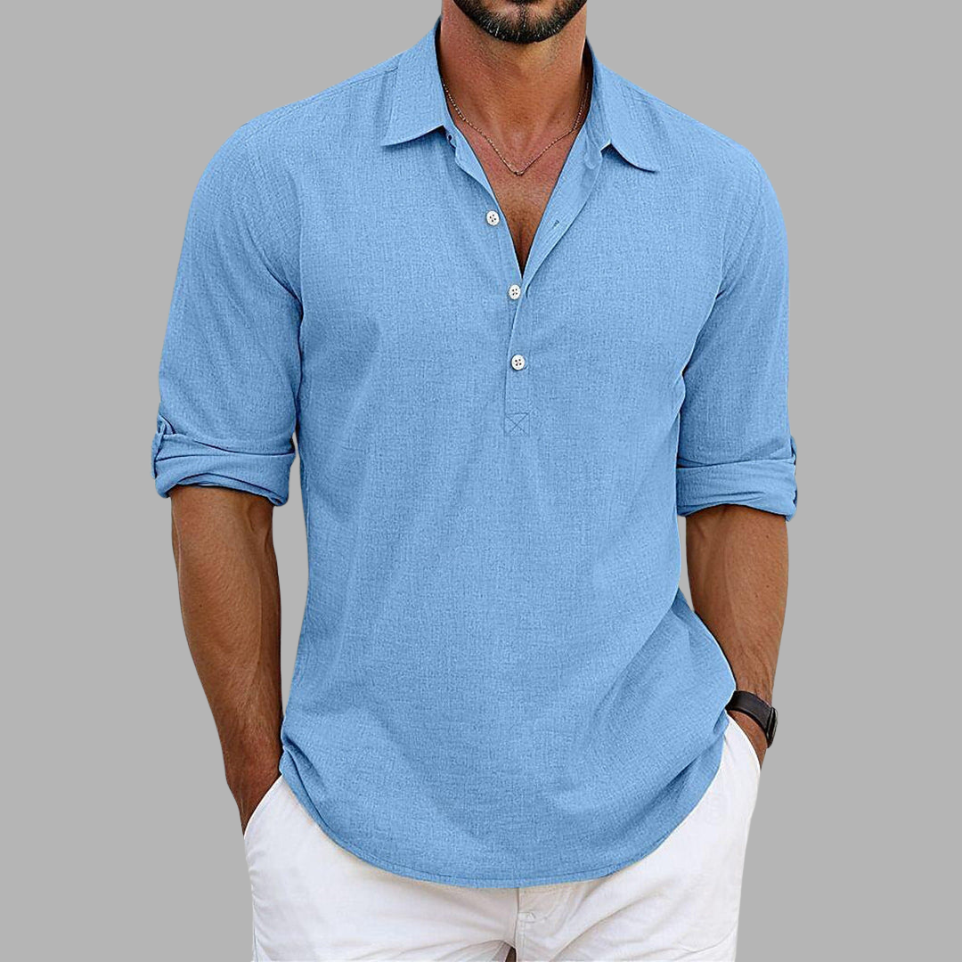 ROLF | CHEMISE EN LIN-COTON ÉLÉGANTE POUR LE LUXE ET LE CONFORT