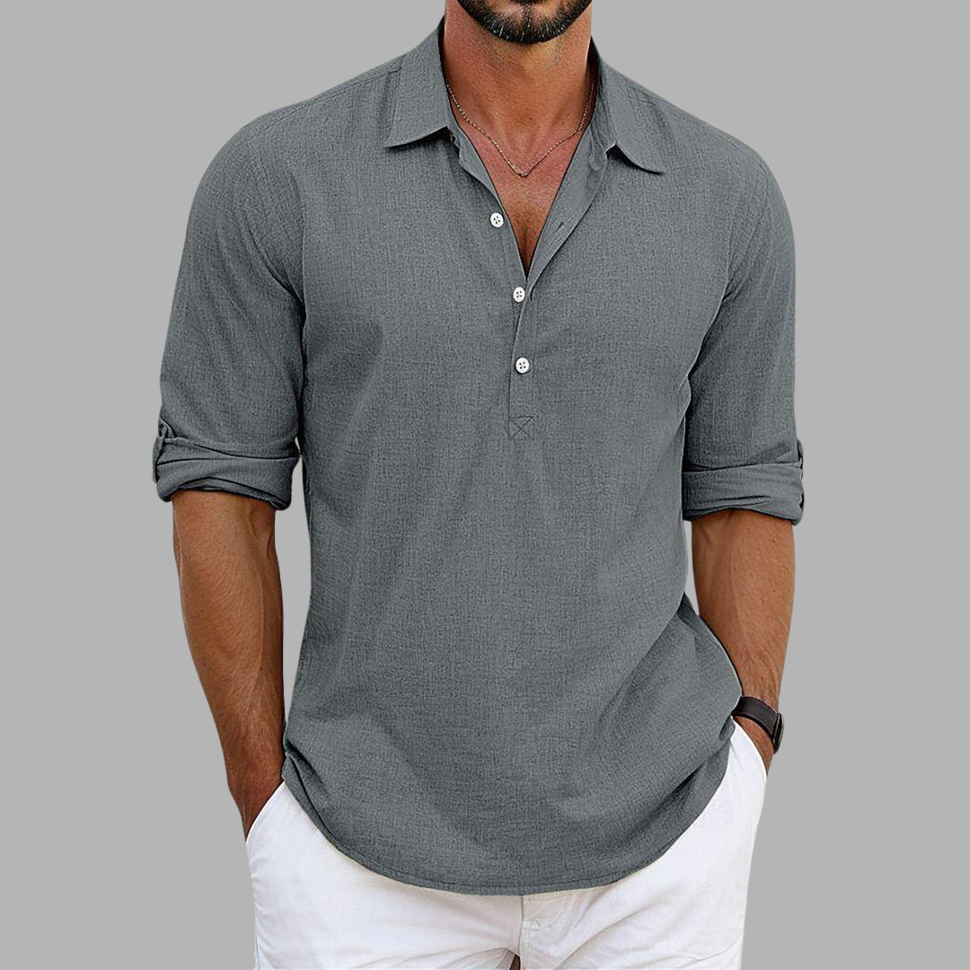 ROLF | CHEMISE EN LIN-COTON ÉLÉGANTE POUR LE LUXE ET LE CONFORT