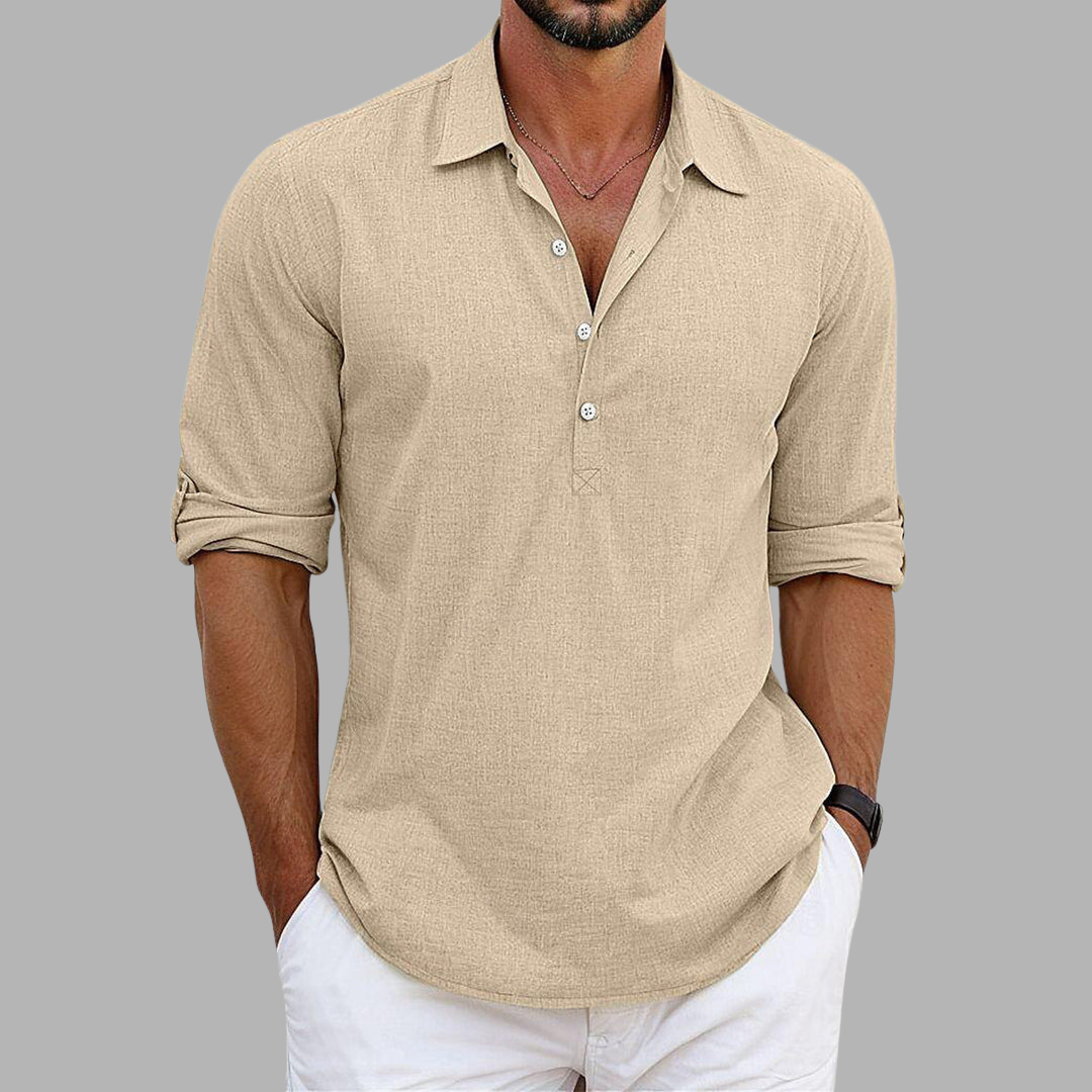 ROLF | CHEMISE EN LIN-COTON ÉLÉGANTE POUR LE LUXE ET LE CONFORT