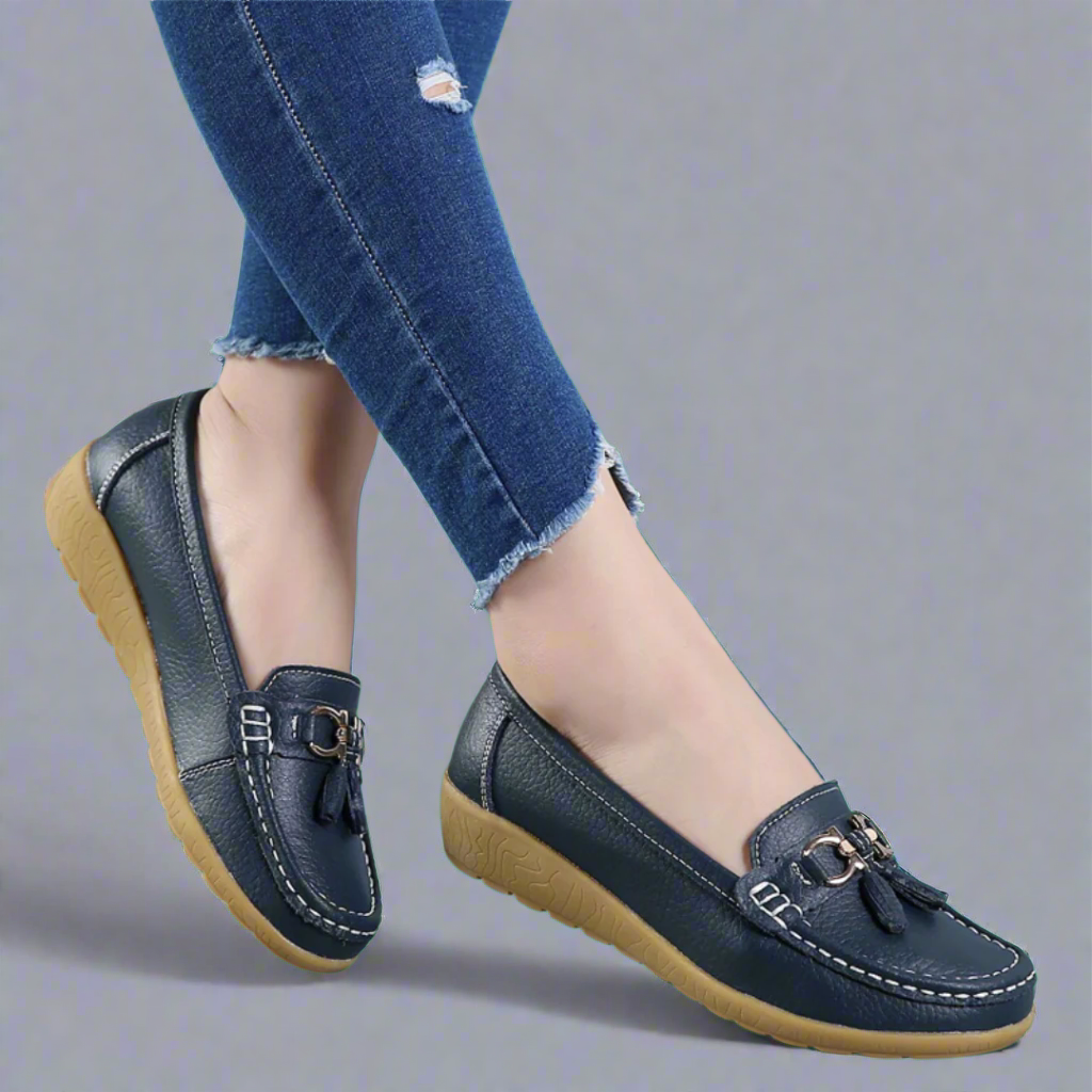 Adeltraut™ Mocassins en cuir confortables faits à la main