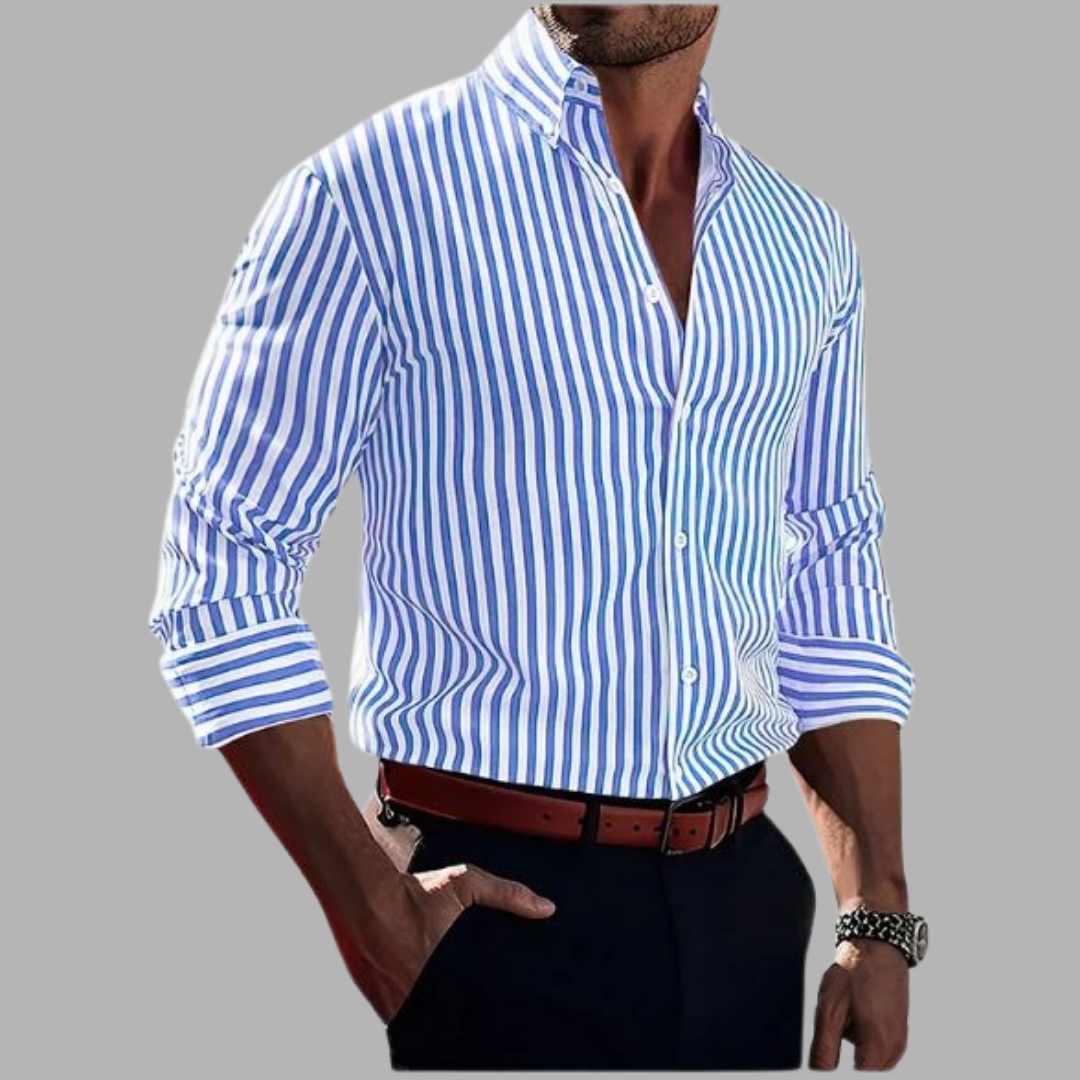 MANFRED | CHEMISE À BOUTON RAYÉE POUR ÉLÉGANCE ET CONFORT