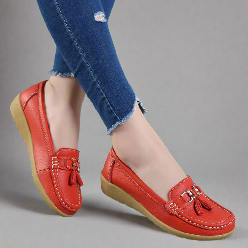 Adeltraut™ Mocassins en cuir confortables faits à la main