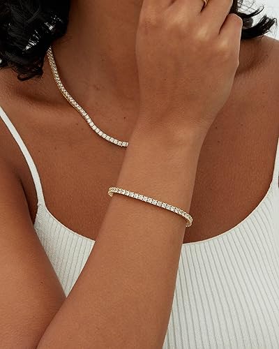 Bracelet de Tennis Moissanite | Or