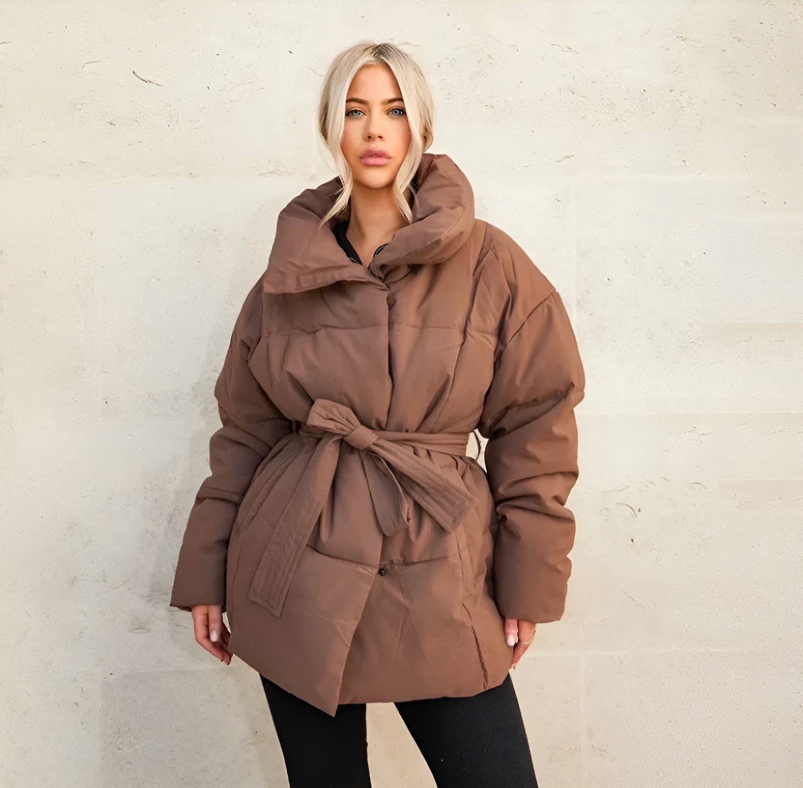 Yani - Veste Puffer Zippée Avec Ceinture