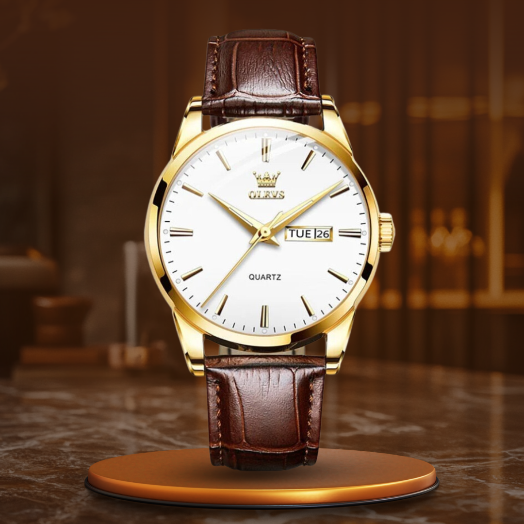 Montre en cuir d'affaires de luxe™ Olsen & Olsen