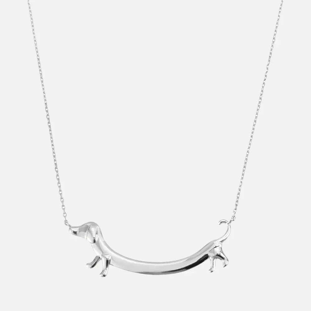 LILOU – Collier Dackel en argent et or