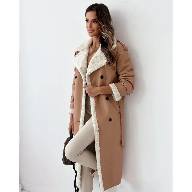 Yani -  Manteau Trench Doublé Teddy