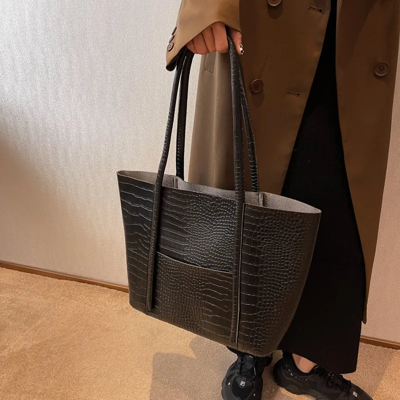 Blanca™ | Sac à bandoulière vintage en cuir de crocodile brun