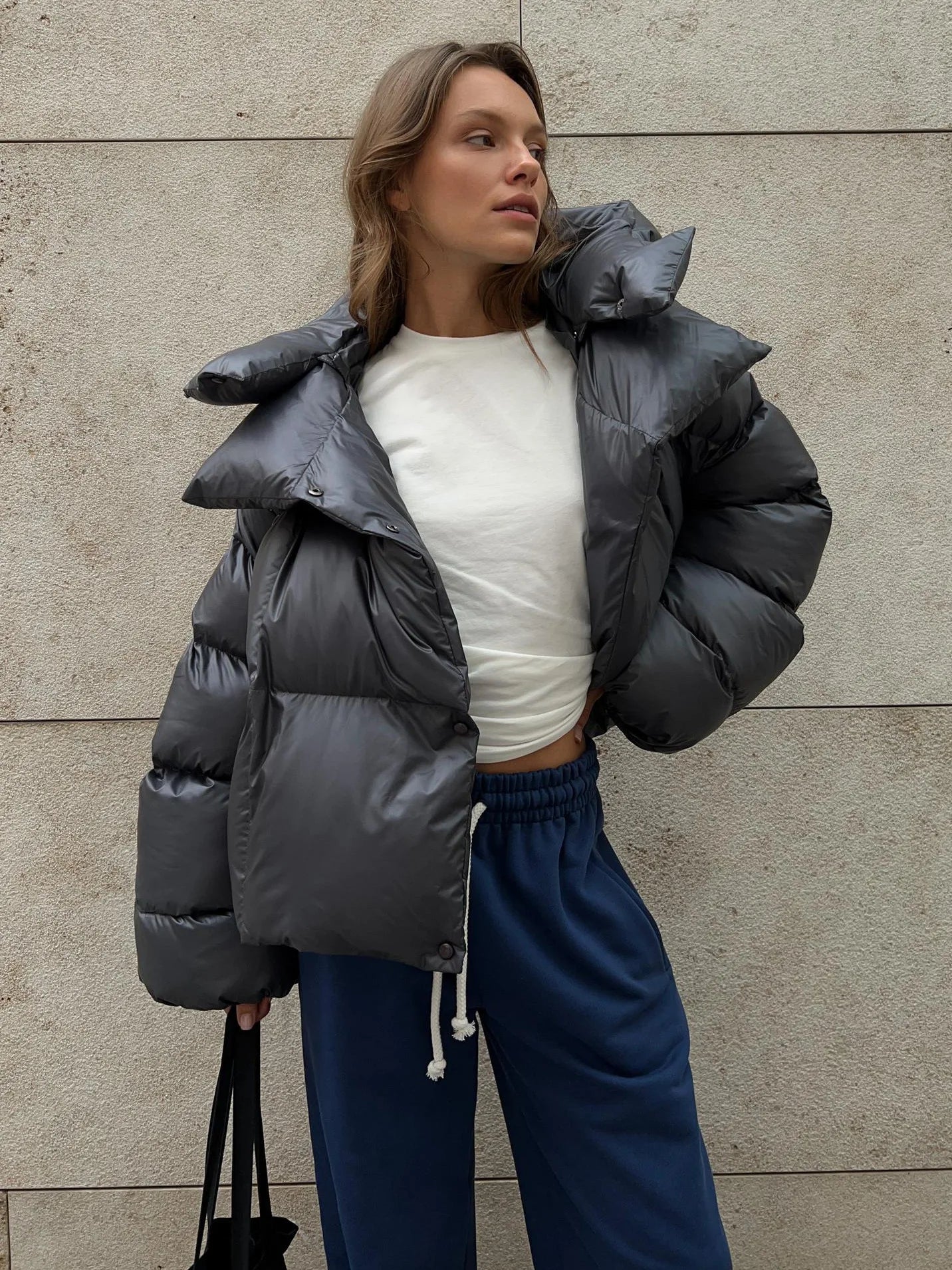 Yani - Veste Puffer Oversized à Double Couche
