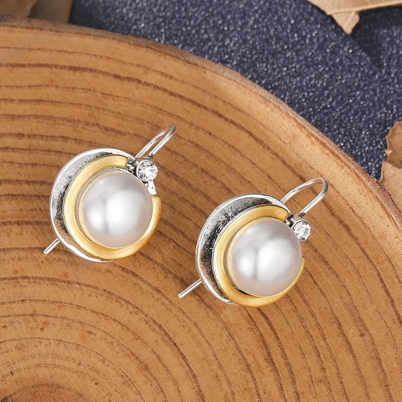 Alba™ | Boucles d’oreilles en acier avec perle
