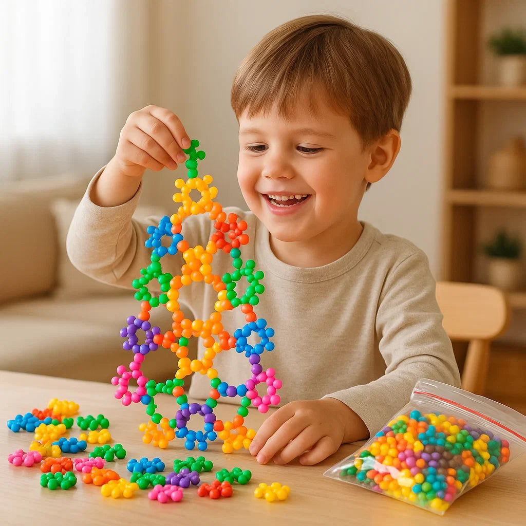 Blocs de construction en forme de flocon de neige pour les enfants