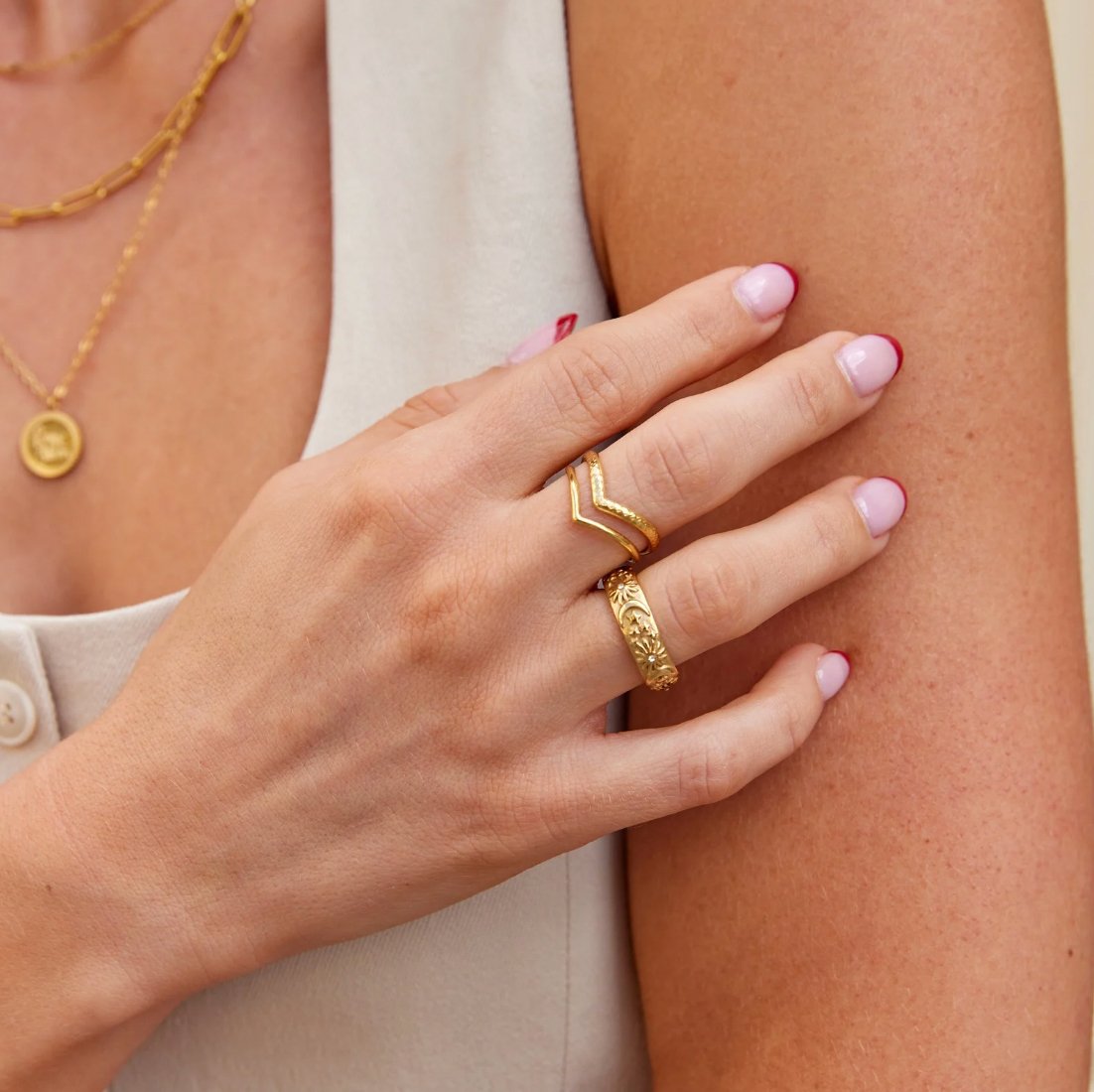 Bague en or céleste