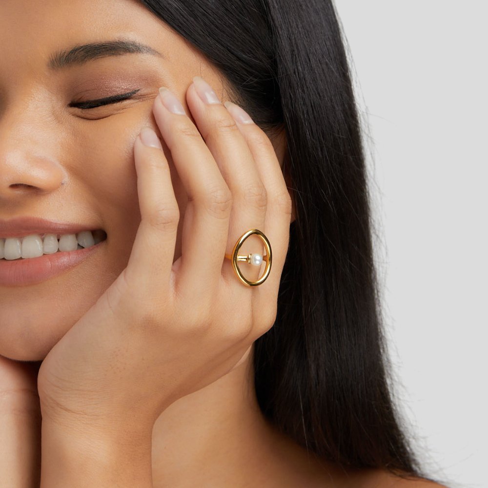 Bague Melisa en or perlé